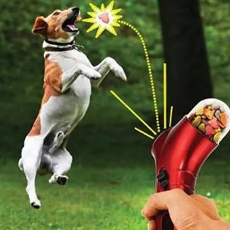 Lanzador de Golosinas para Perros Vibe Dog Snack, Lanzador de Golosinas para Perros y Gatos, Alimentador de Golosinas, Catapulta, Juguetes Interactivos de Entrenamiento para Mascotas BHL1732-FRO