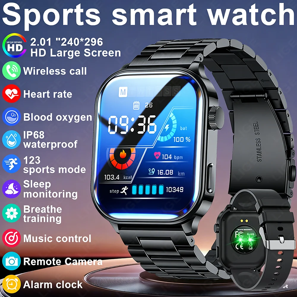 

New Men Sport Smart Watch Heart Rate Sleep Health Monitor Music Control Smartwatches Waterproof Women Smartwatch For Android iOS