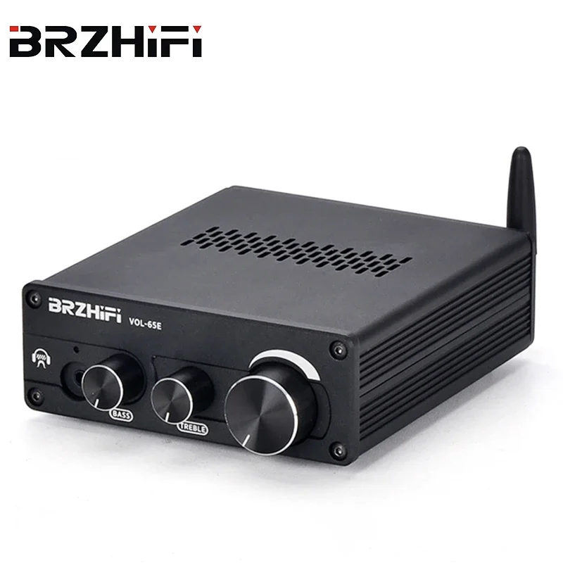 

BRZHIFI 6J5 Vacuum Tube Preamplifier Bluetooth-compatable 5.0 Tube Stereo Pre-amplifier with Tone Adjustment For Sound Amplifier