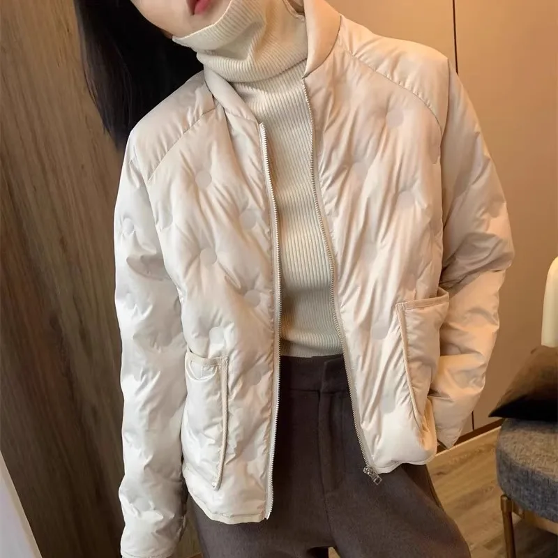 Tagkita Women's down Jaet Stand Collar Lightweight Warm White Du down Vest 90% Fill Power Autumn Winter Outerwear