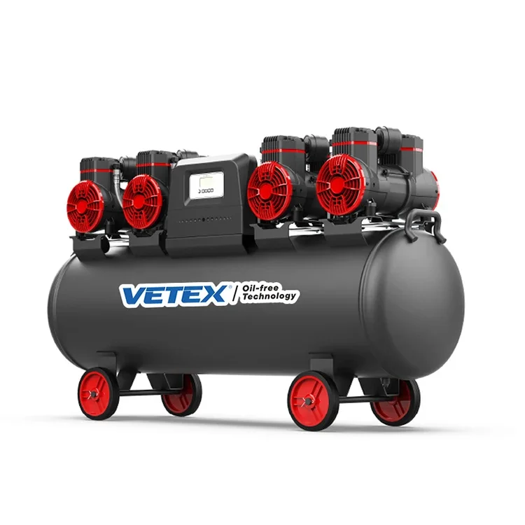 Factory Customization Silent Oilless Paint Air Compressor De Ar Portable Oil Free Industrial Compressors With 200L Tank