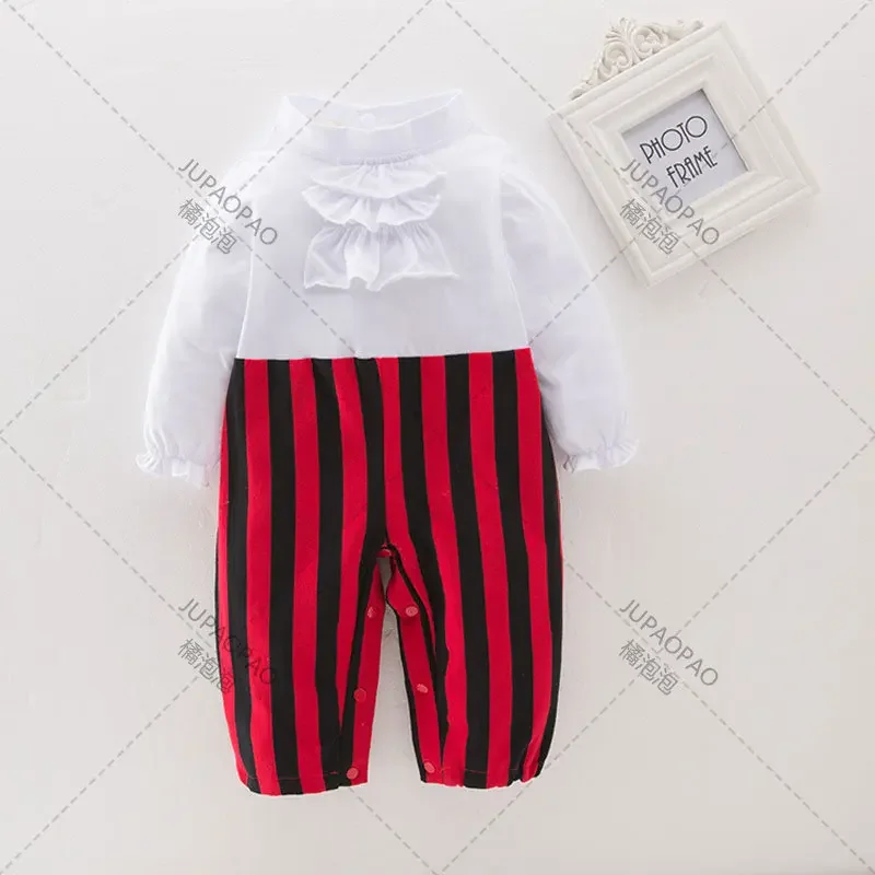 Pirate Captain Costume For Baby Boy Toddler Halloween Christmas Birthday Party Cosplay Fancy Dress Anime Clothes Cosplay