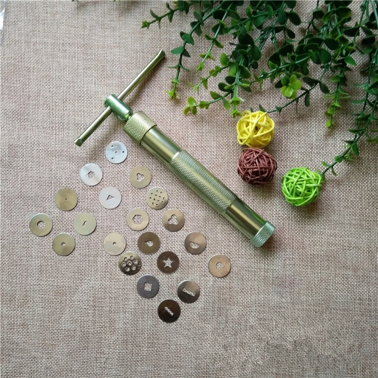 High Quality Green Clay Extruders Sculpture Gun Clay Sugar Paste Extruder Fondant Cake Sculpture Polymer Gun Tool H489