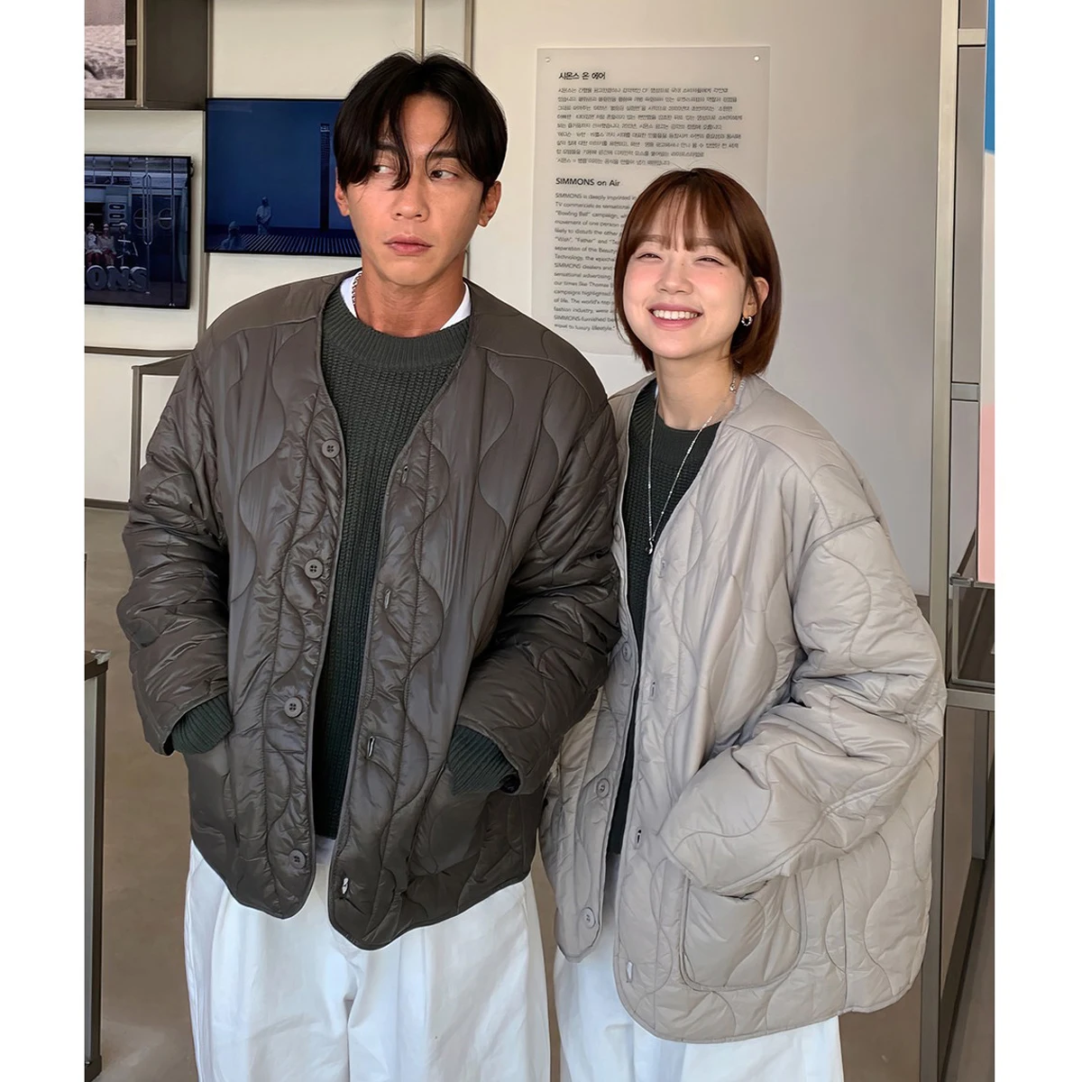 

Зимняя дизайнерская куртка унисекс из хлопка с ромбовидным узором и текстурой волны, свободного кроя, класса люкс, теплая, с элементами пэчворка