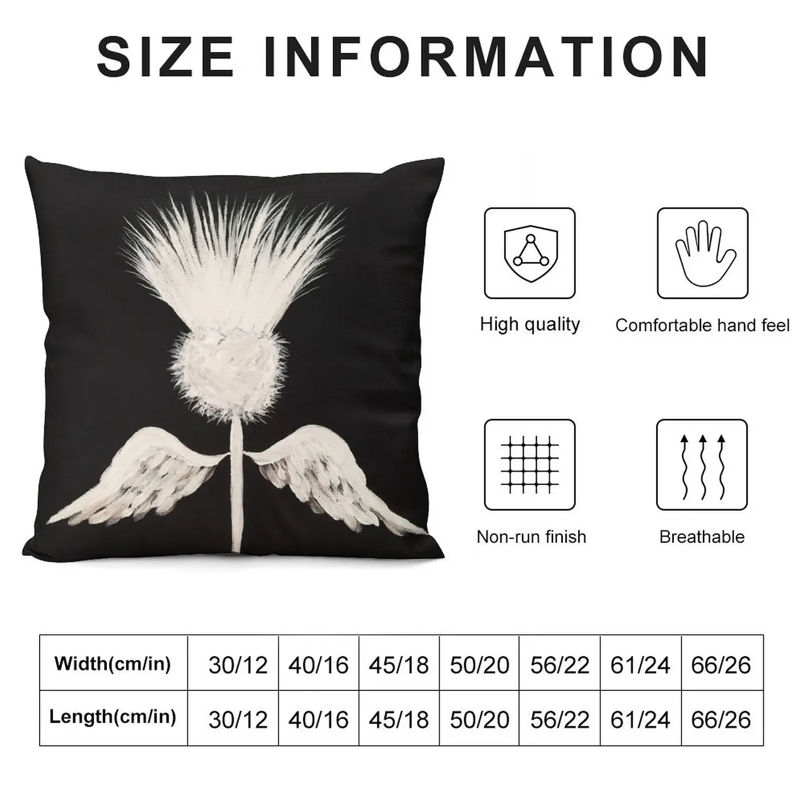 Scottish thistle black and white contemporary style Throw Pillow Cushion Cover Set Decorative Sofa Cushions pillow