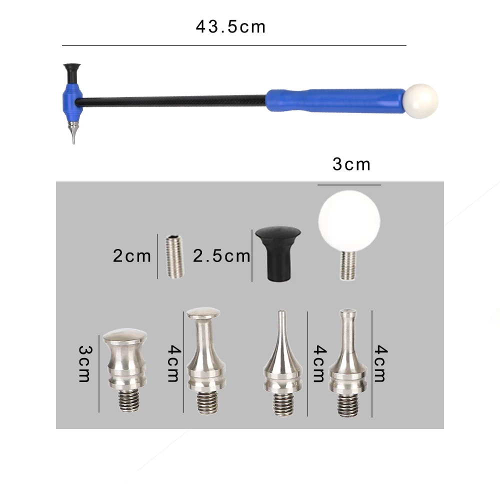 Titanium Alloy Tapper Hammer Car Dent Repair Tool M8 Screw Auto Body Repair Kit Car Accessory with Carbon Fiber Handle