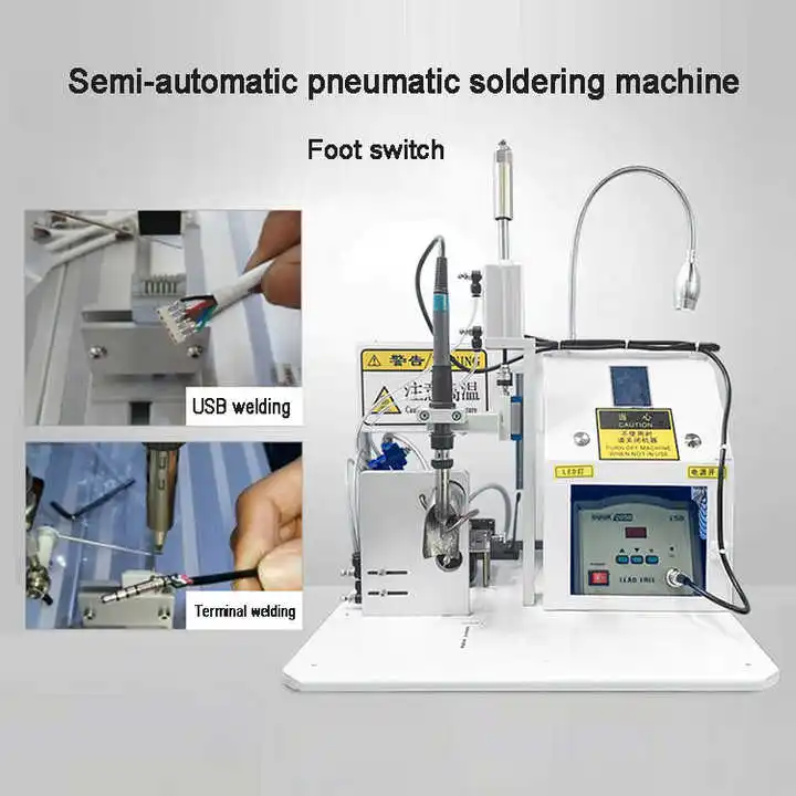 Semi-automatic USB Connector Electrical Cables Soldering Machine USB Wire Making Tin PCB/LED/Robot Welding Machine