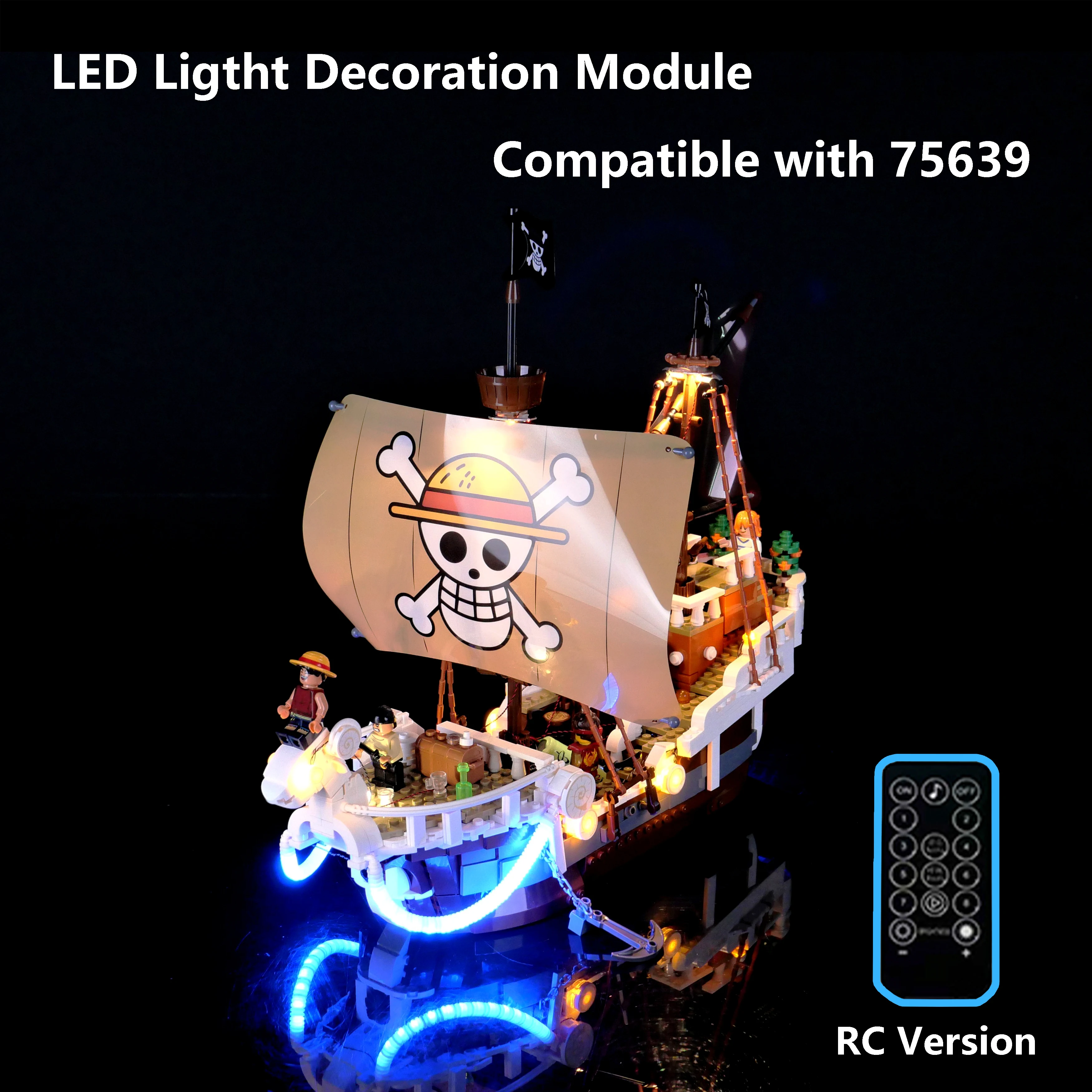 LED ライトキット 75639 麦わら帽子海賊船モデルと互換性あり DIY 照明ディスプレイ装飾アクセサリー ライトのみ