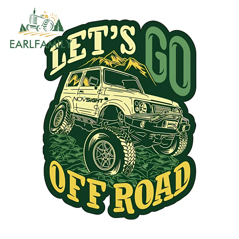 EARLFAMILY 13cm × 11.9cm Off Road Cool Car Stickers Amusing Creative Graffiti Design Decals Perfect Car Accesorios Para Auto