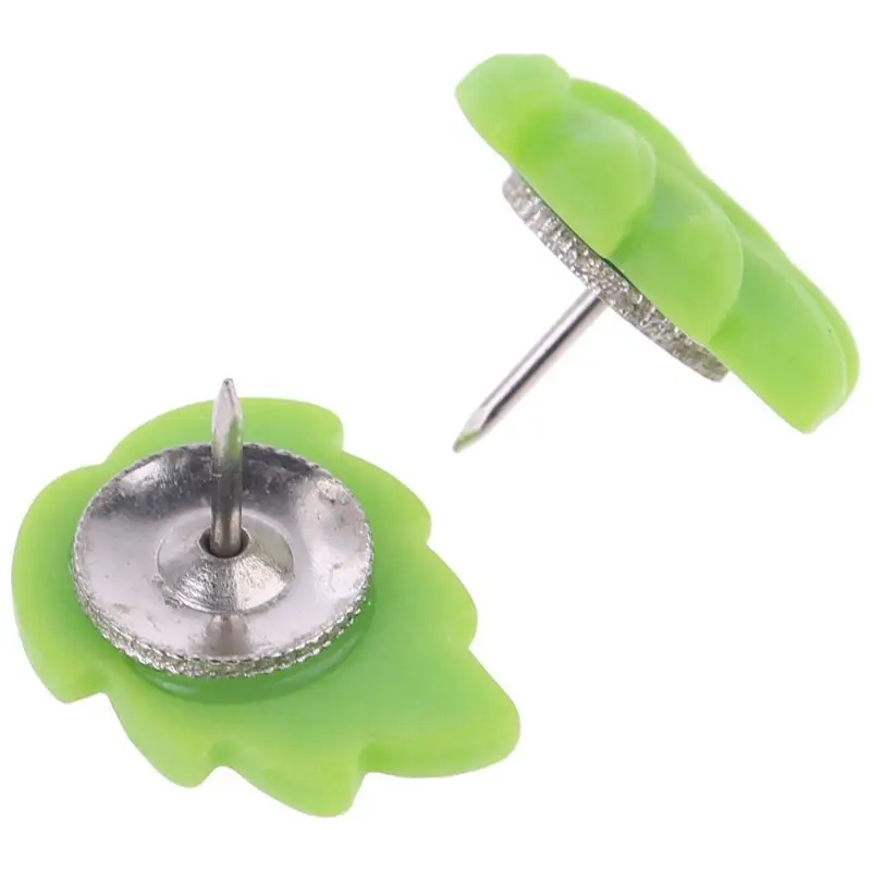 30 قطعة من دبابيس ضغط أوراق الشجر من Bview Art - مسامير إبهام نباتية من الراتنج لجدار الصور ولوحة الإعلانات (ديكور نباتي لطيف)