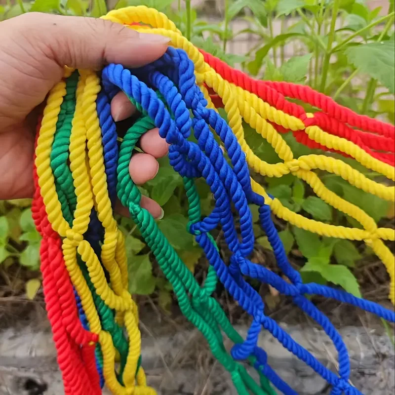 Buntes Nylon-Netz, Kindersicherheitsnetz, Anti-Fall-Netz, Balkon, Fenster, Treppe, Deck, Fußballplatz, Zaun, Schutz, Baby, Katze, Hund – Detail 1