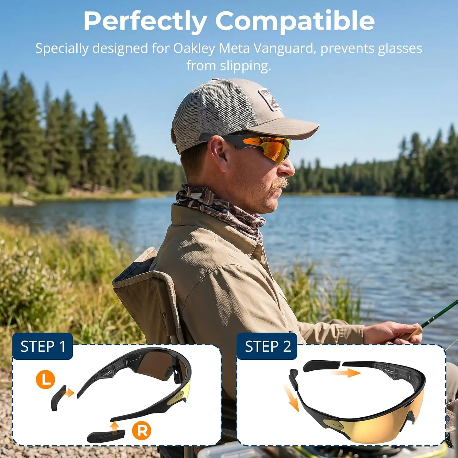 For Oakley Meta Vanguard Eyeglass Ear Grip Anti-Slip Comfort Silicone Elastic Eyeglasses Retainers Smart Glasses Accessories view 3