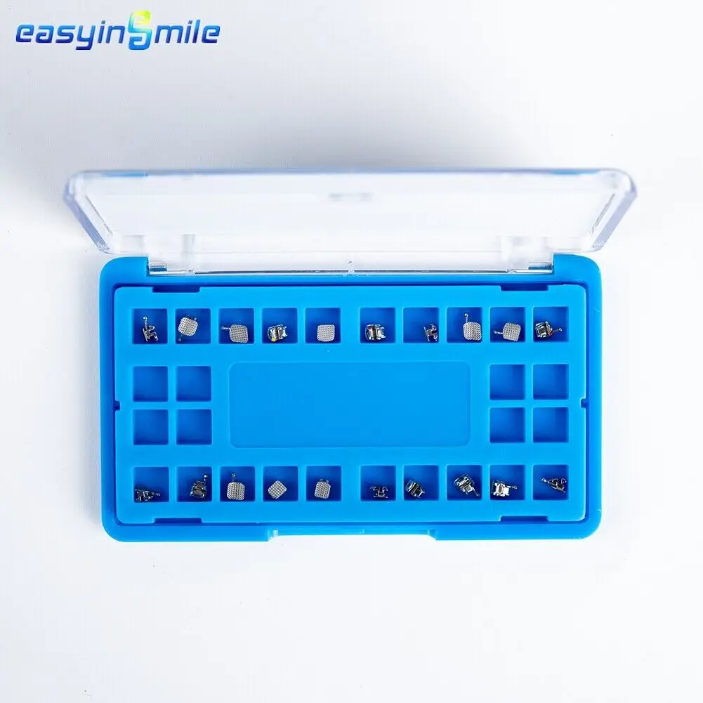 10Boxes Dental Brackets Orthodontic Braces Passive Self Ligating MIM Mesh Base With Buccal Tubes MBT/Roth 0.022 345 Hooks