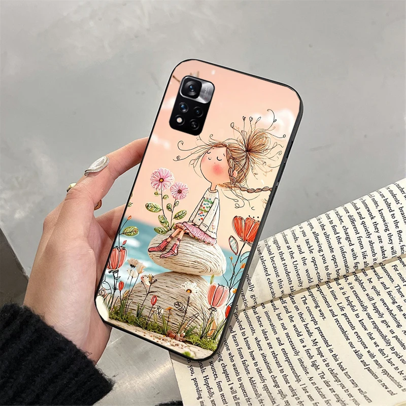 

Lovely Girl Funda Phone Case For Xiaomi Redmi note 14 Pro 14 13 12 11 10 Pro 14S 12S 11S Redmi 14C 13C 10