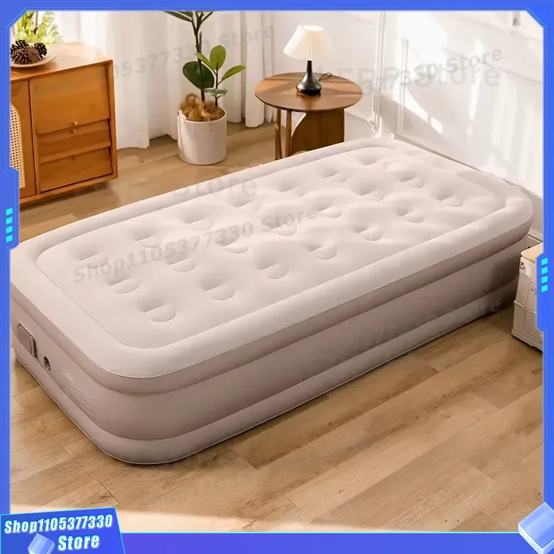 Portable Self Inflating Air Mattress with Built in Pump Modern PVC Flocking Camping Bed Automatic Folding Outdoor Sleeping