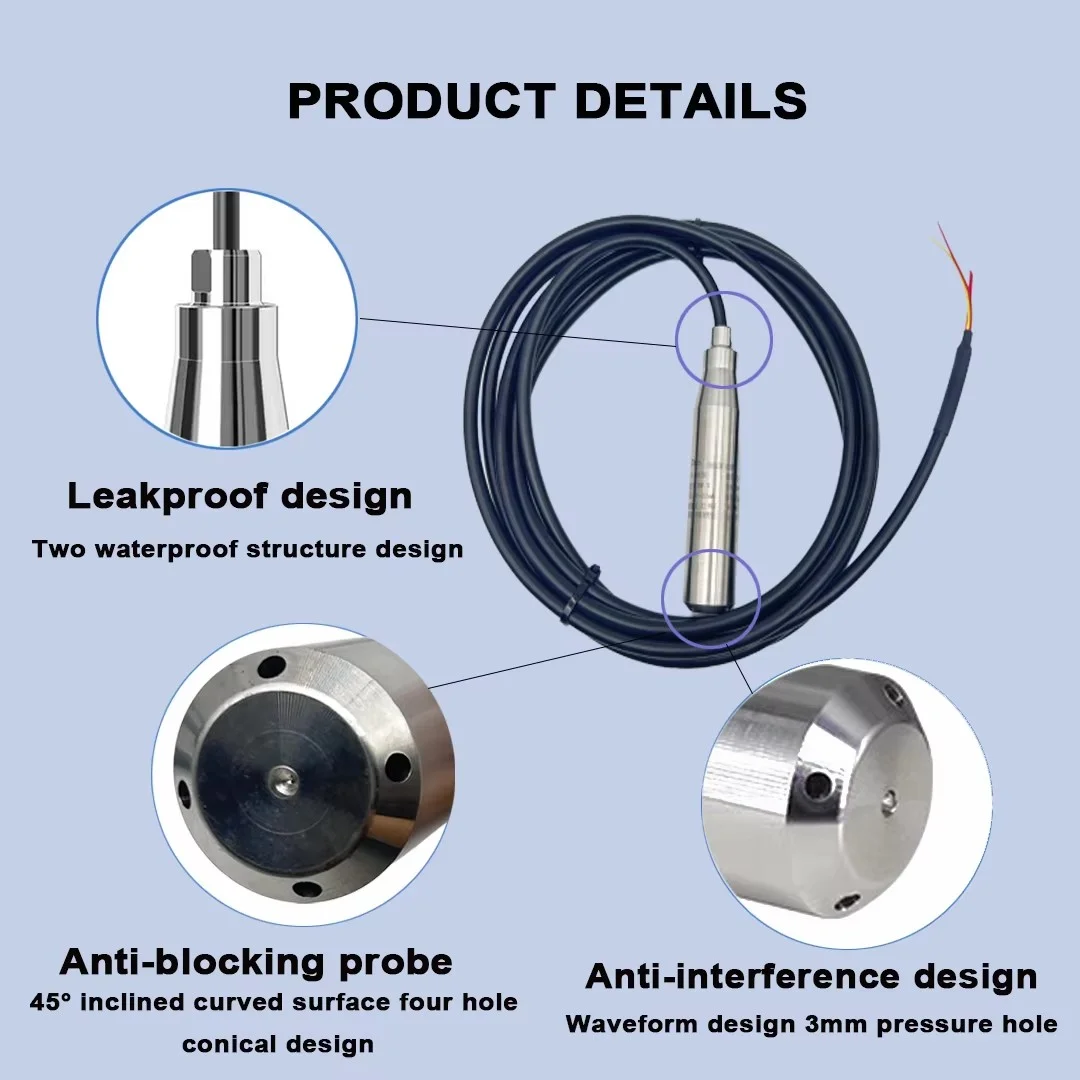 BOY-WR04-C9 Hoge precisie roestvrijstalen ingang Waterniveaudetector Anti-interferentie externe transmissie Lora-module
