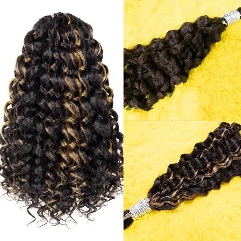 No Weft 100% Human Hair Extensions for Braiding Loose Deep Natural Hair Weaving Beautiful Unprocessed Curly Vietnamese Hair Bulk