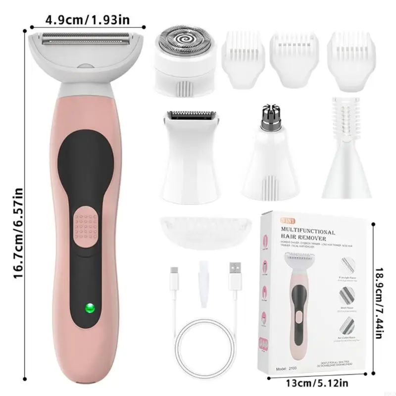 R9CD Multiuntional Women Shaver and Trimmer Set Hair Removal Device Face Removers