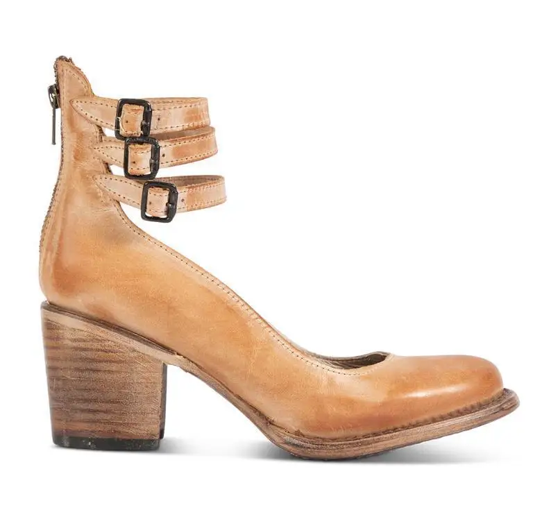 Flache Klassische Sandalen für Damen, Afrikanischer Stil, Quadratischer Absatz, Hohe Absätze, Klobige Freizeitschuhe, Schnürung, Runde Zehenpartie, Riemen, Blockabsatz – Detail 22