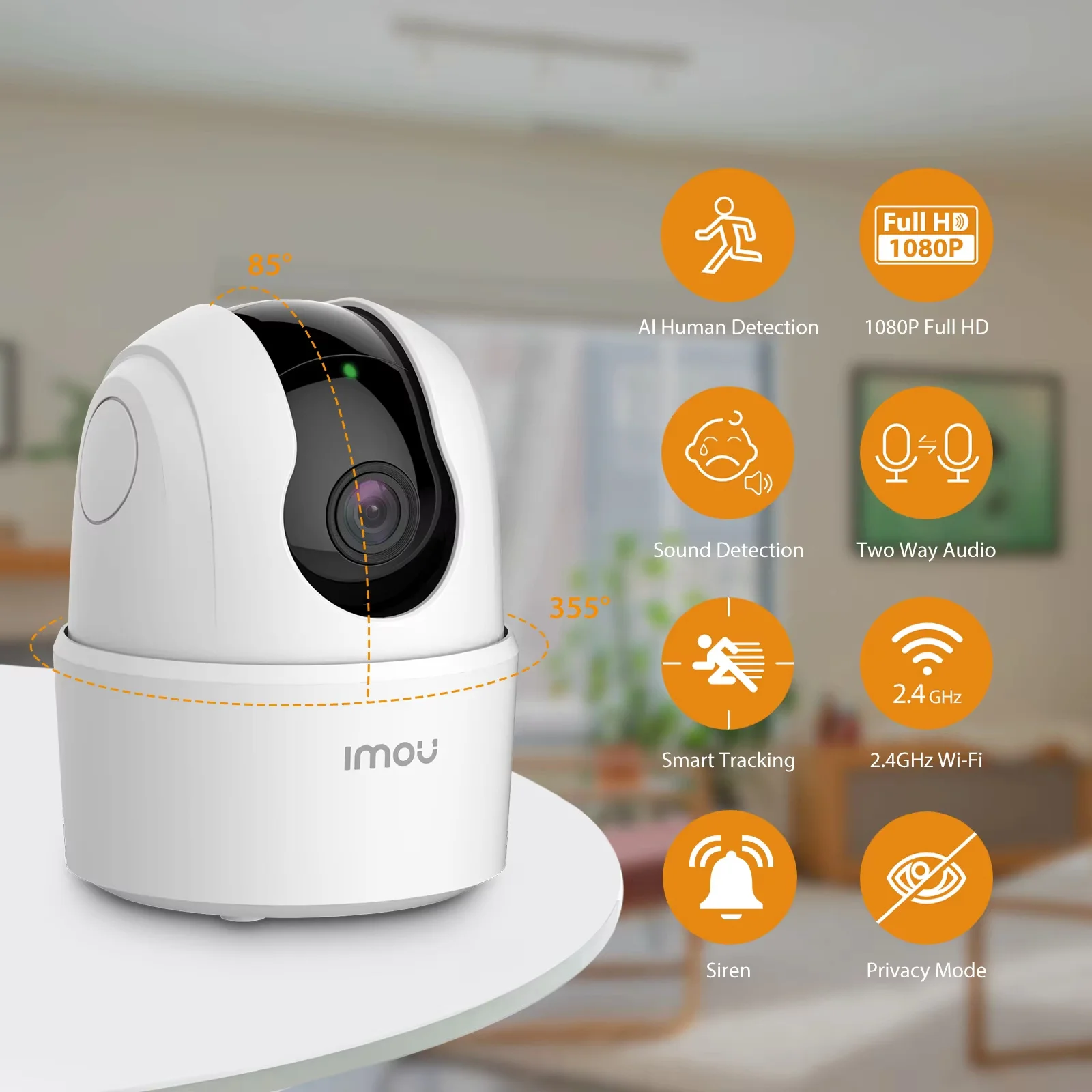 IMOU Ranger 2C 2MP Home Indoor Wifi 360 Camera Human Detection Two Way Talk Baby Security Surveillance Wireless IP WIFI Camera