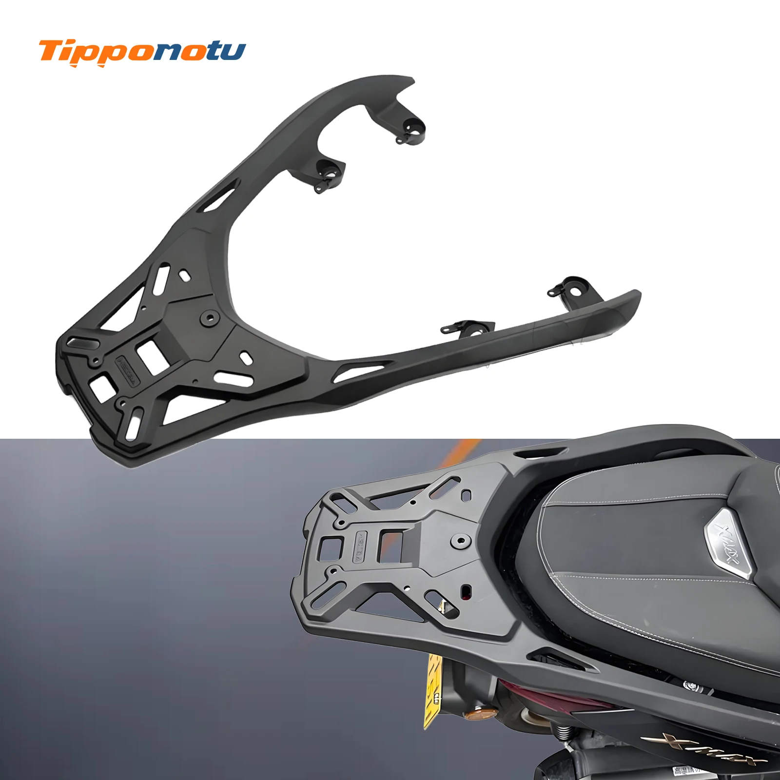 

Motorcycle Upgrade Edition Tail Rack Rear Rack Aluminum Alloy Integrated Trunk Mount Fits for Yamaha XMAX300 Models