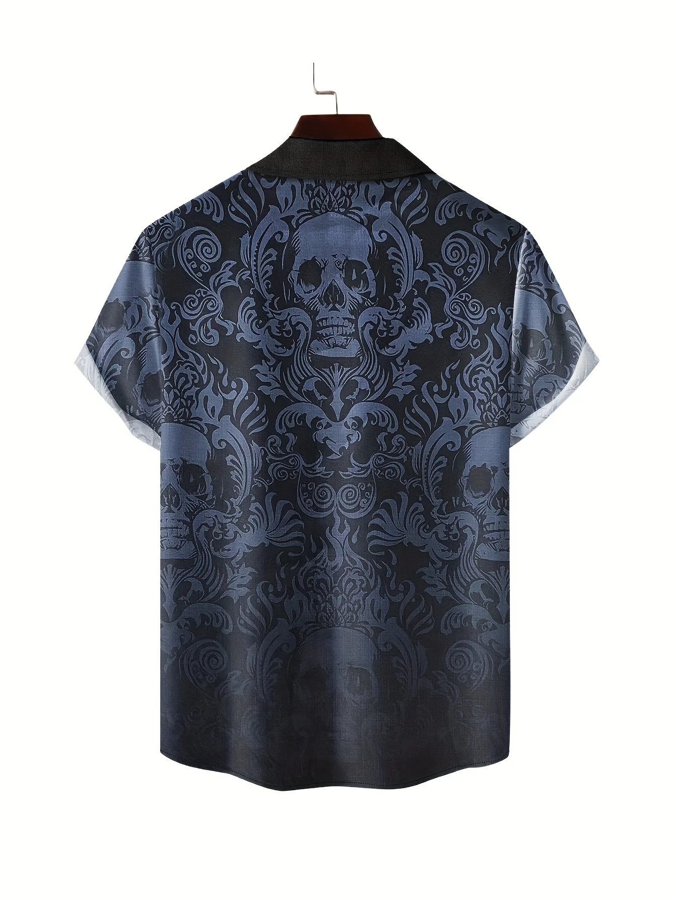 New men's short-sleeved shirt for summer 2025 breathable lightweight casual roller skating 3D printed hip-hop men's wear