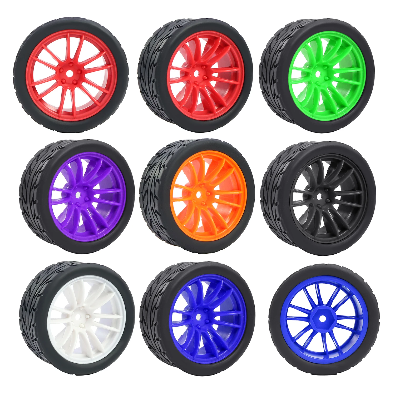 

4Pcs 12mm Hex Off Road Buggy Wheels Tires Fit Wltoys 144001 124018 124019 MJX HSP HPI 1/10 1/14 1/16 RC Car Parts