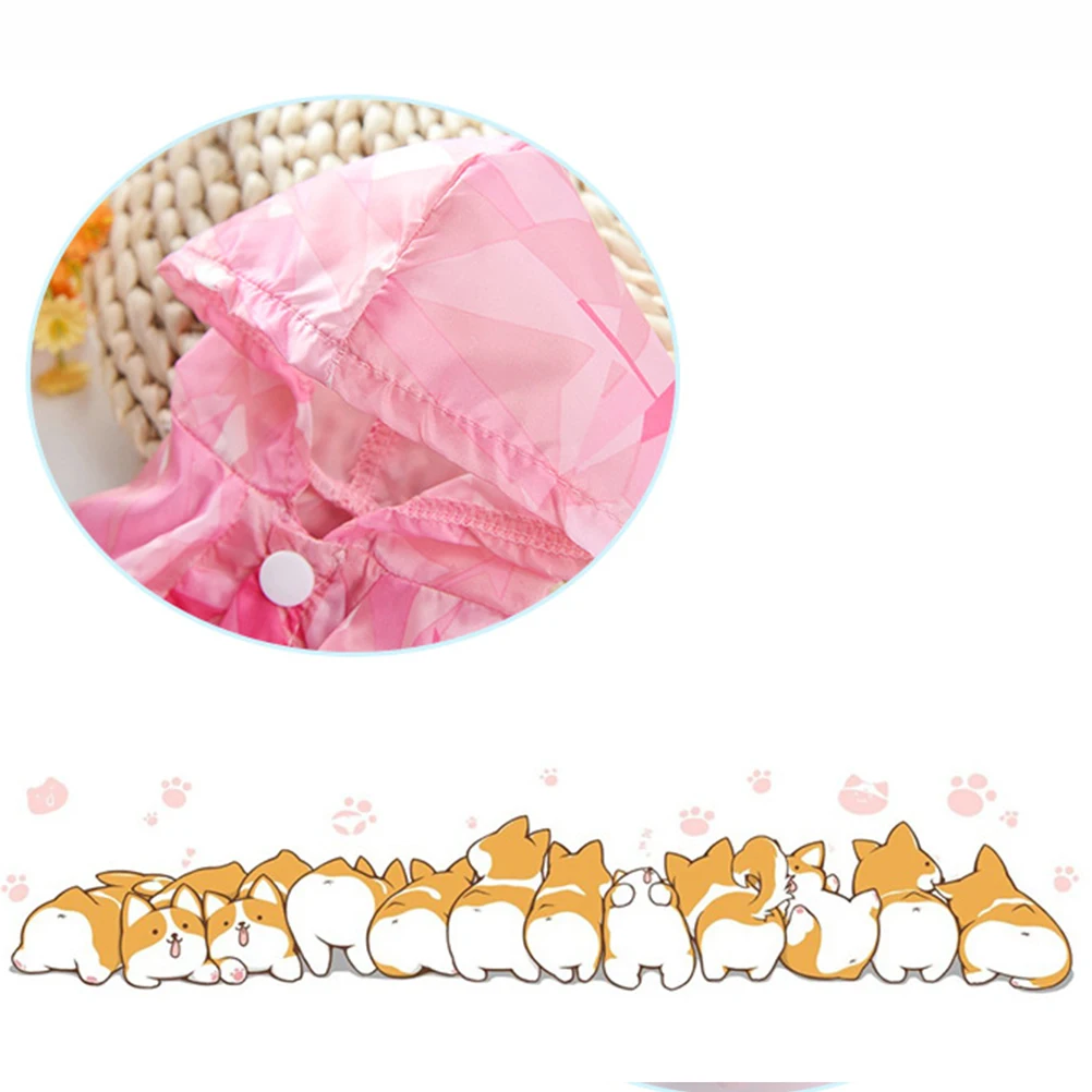 

Pet Summer Sun Protection Clothes Ultra-Thin Lightweight Dog Jumpsuit Puppy Costume Hooded Apparel Pink Size Xl