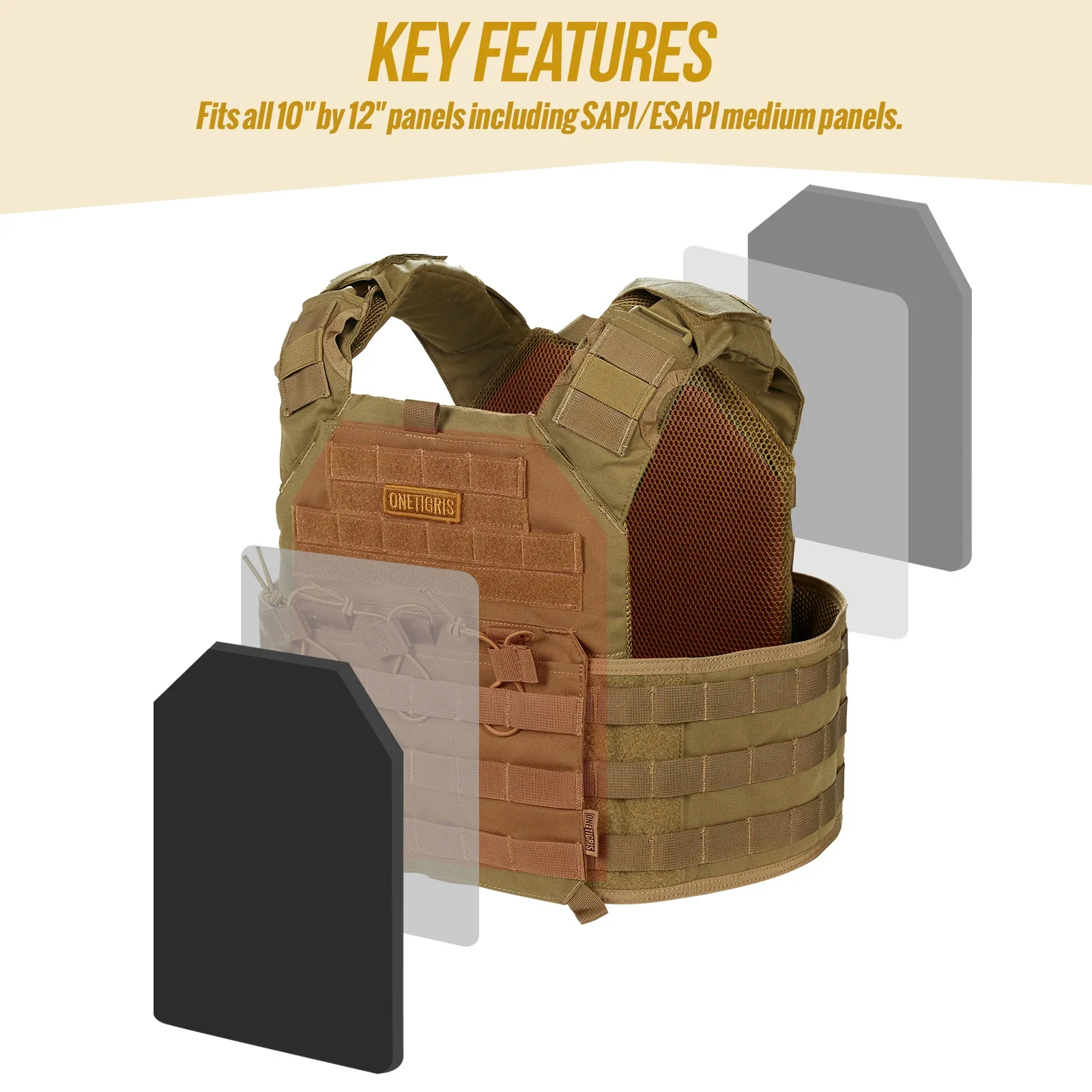 

ONETIGRIS Tactical Vest with Magazine Pouch Multifunction Molle Outdoor Hunting Airsoft Combat Equipment Protective Vest