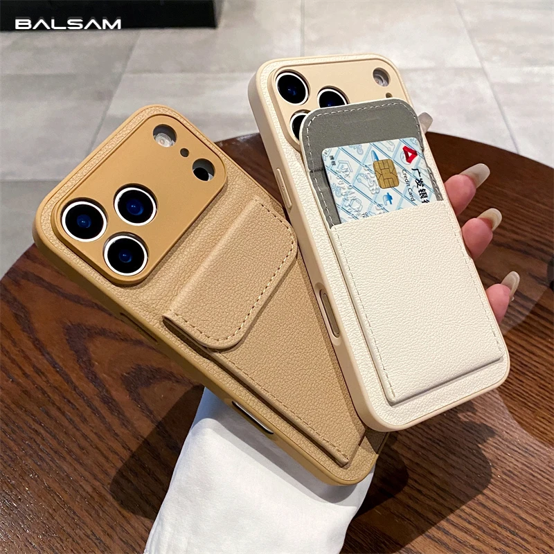 

Чехол-кошелек с карманом и слотом для карт для iPhone 17 Air 16 E 15 14 12 13 Mini 11 Pro Max X XS XR 7 8 Plus Противоударный кожаный чехол