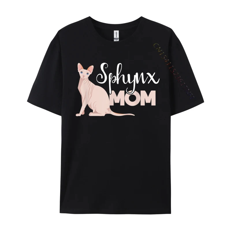 Hairless Sphynx Slogan Sphynx Mom Men 2024 Tops & Tees Cotton T Shirt Group Hairless Sphynx Slogan Sphynx Mom Tops Shirt