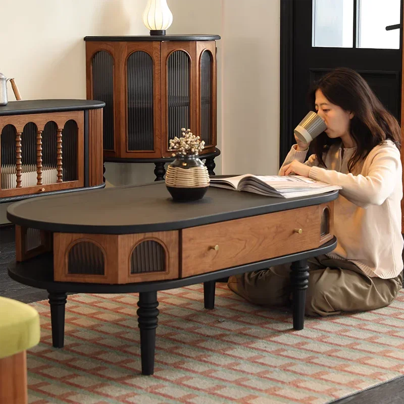 

Funky Classic Coffee Table Space saving Drawers Nordic Luxury Coffee Table Elegant Aesthetic Writing Couchtisch Salon Furniture