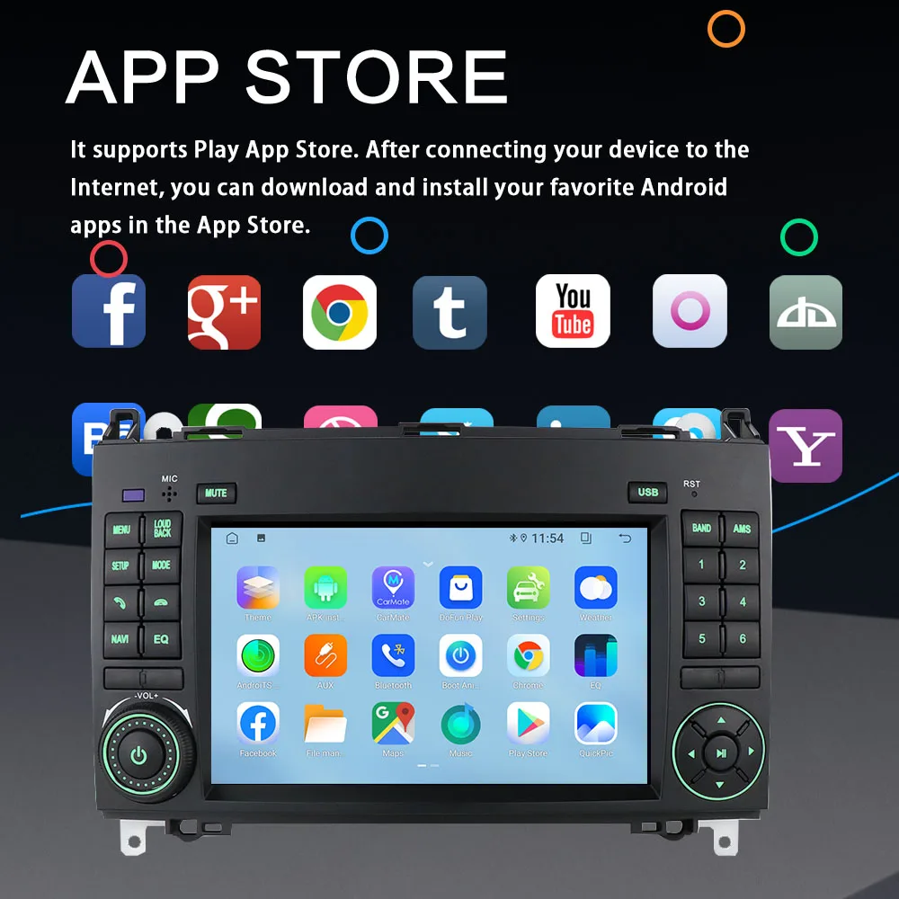 7 "لمرسيدس بنز B200 فيتو W639 فيانو B-Class W169 W245 Carplay أندرويد السيارات الوسائط المتعددة مشغل فيديو GPS واي فاي راديو السيارة #2