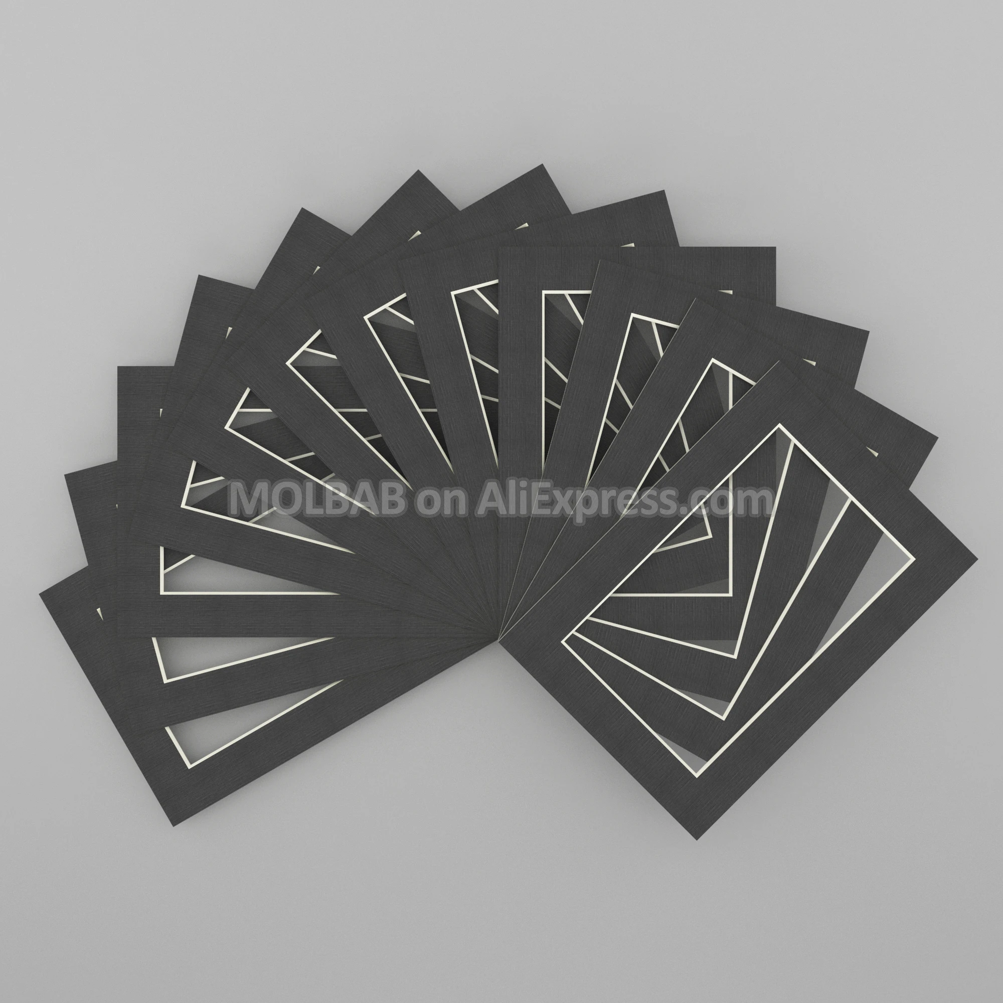 White/Black Photo Mats Rectangle/Oval/Square/Circle Paper Mounts For 6/7/8 inch Picture Frame Passepartouts 100PCS/Lot Wholesale