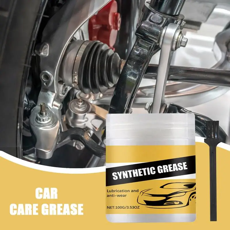 

Car Care Synthetic Grease 100g Automobile Lubricating Grease with Brush Waterproof Automotive Lubricant for Bearings Chains