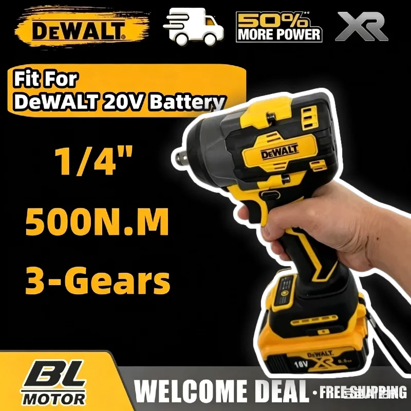 

Бесщеточный электрический шуруповерт DEWALT 20V – ударная дрель с высоким крутящим моментом 500 Н·м для дома и строительных работ