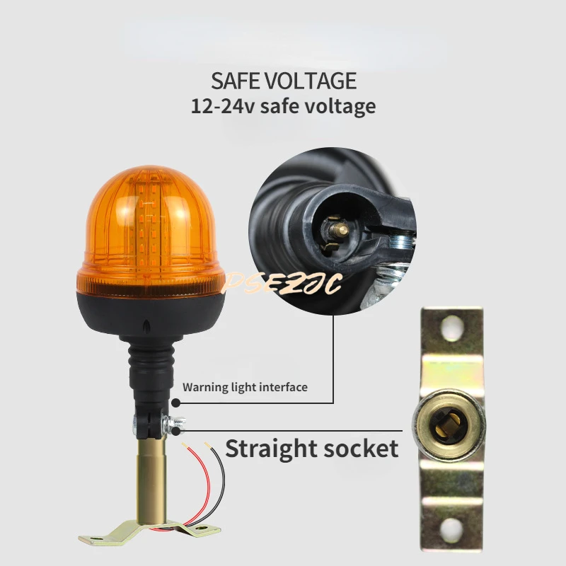 Warning Light Bracket Forklift Agricultural Vehicle Explosion-proof Flash Adapter School Bus Engineering Signal Flash Plug Base