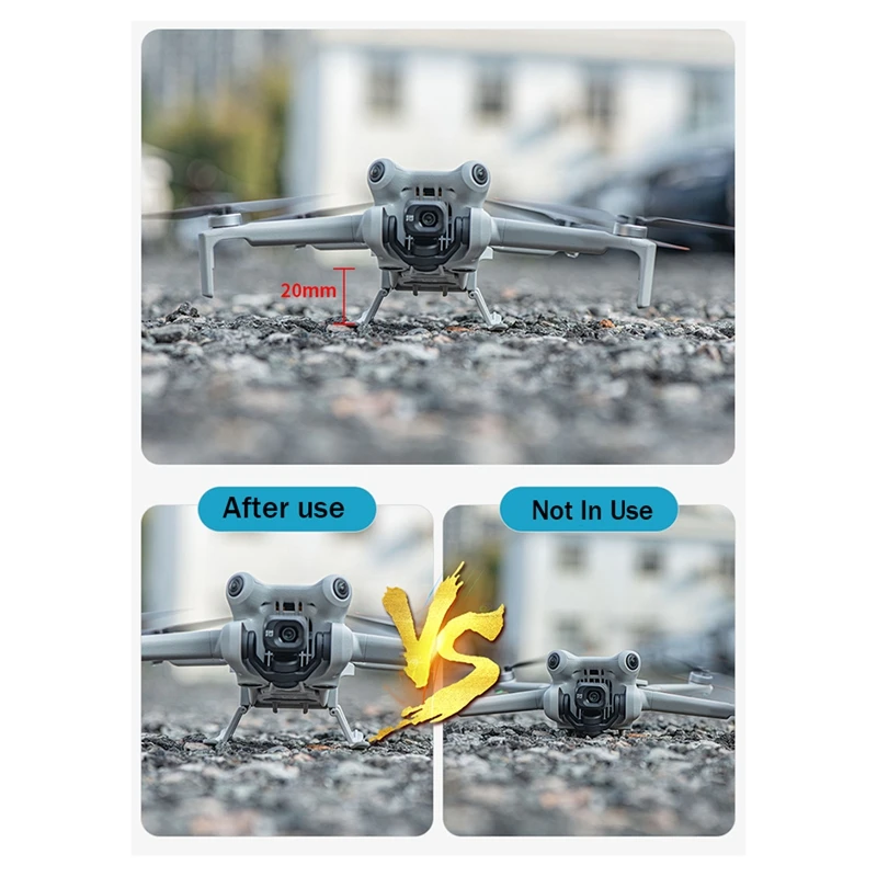 For DJI Mini4pro Drone Booster Kickstand DJI Replacement Portable Multifunctional Convenient Folding Landing Gear