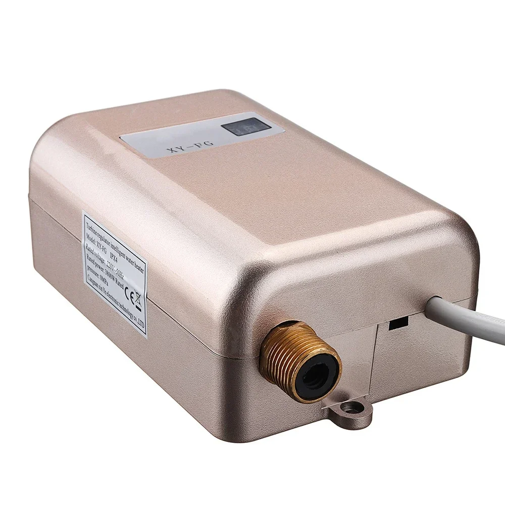 3800W Electric Water Heater Instant Tankless Water Heater 110V/220V 3.8KW Temperature display Heating Shower Universal