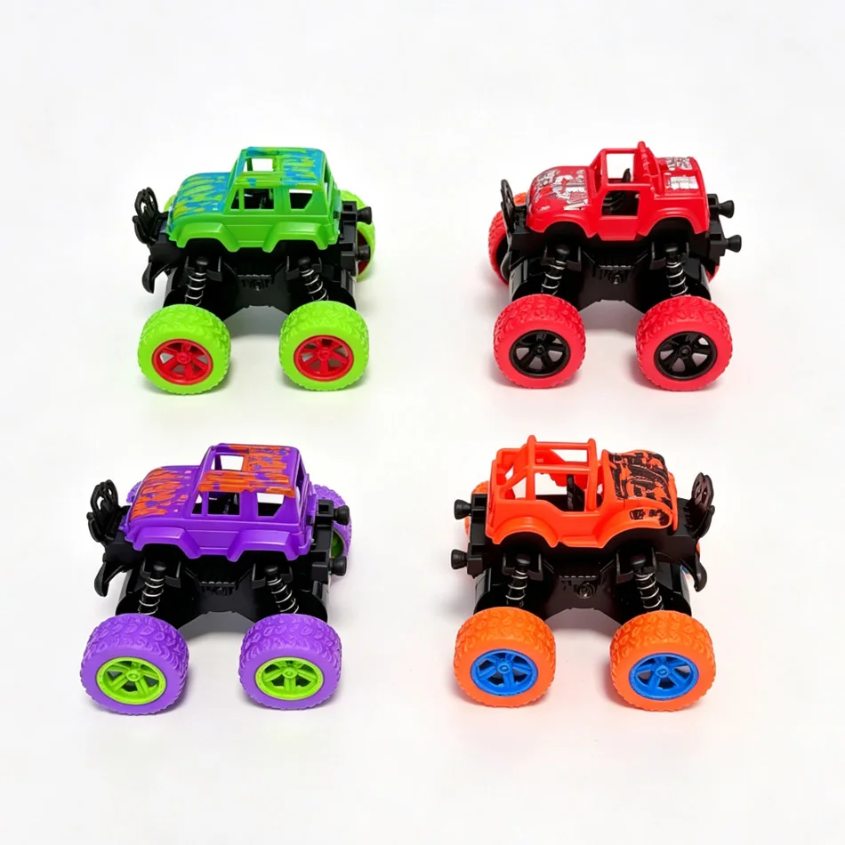 4WD Inertial Off‑Road Car Toy, Super Drop‑Resistant Climbing Car Model Ornament, Beach Racing Toy, Holiday Gift for Kids