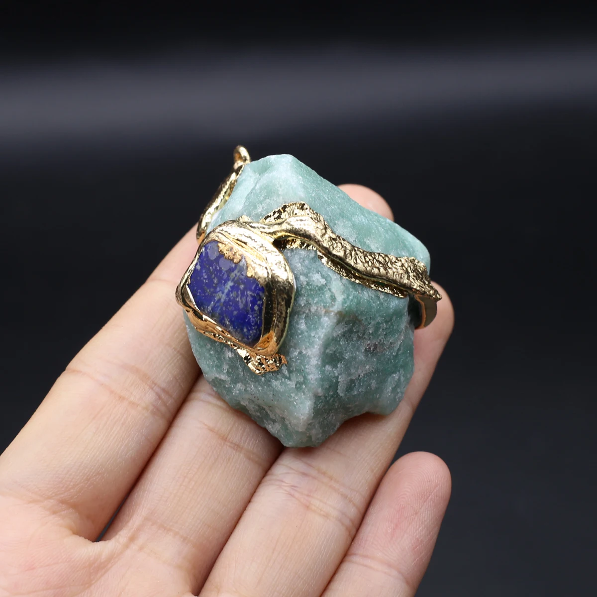 4PCS Natural Stone Pendant Irregular Rough Quartz Crystal Energy Charms For Jewery Making Earrings Necklace DIY Accessories