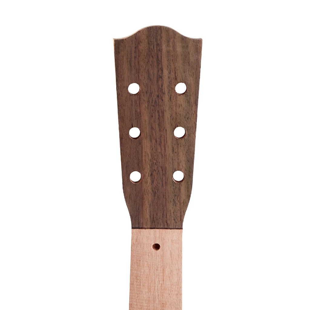 41/42 Inch Acoustic Guitar Neck Mahogany Head Drilled Holes Unfinished  Parts Replacement For DIY  Use