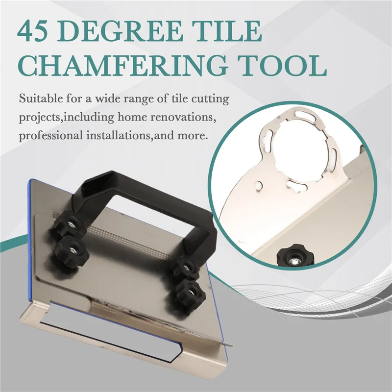 【Favoris aux gens】 Outil de chanfreinage de carrelage à 45 degrés - Support de meuleuse d'angle pour carrelage 45 °   Coupe de chanfrein, outil de meulage pour couper le céram