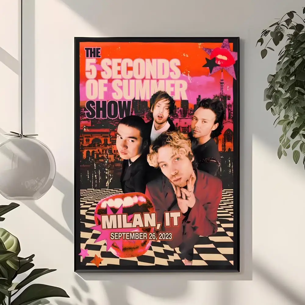 Youthful Band 5-5 Seconds of Summer Poster  Classic Home Interior Design & Modern Wall Decor Art Collection