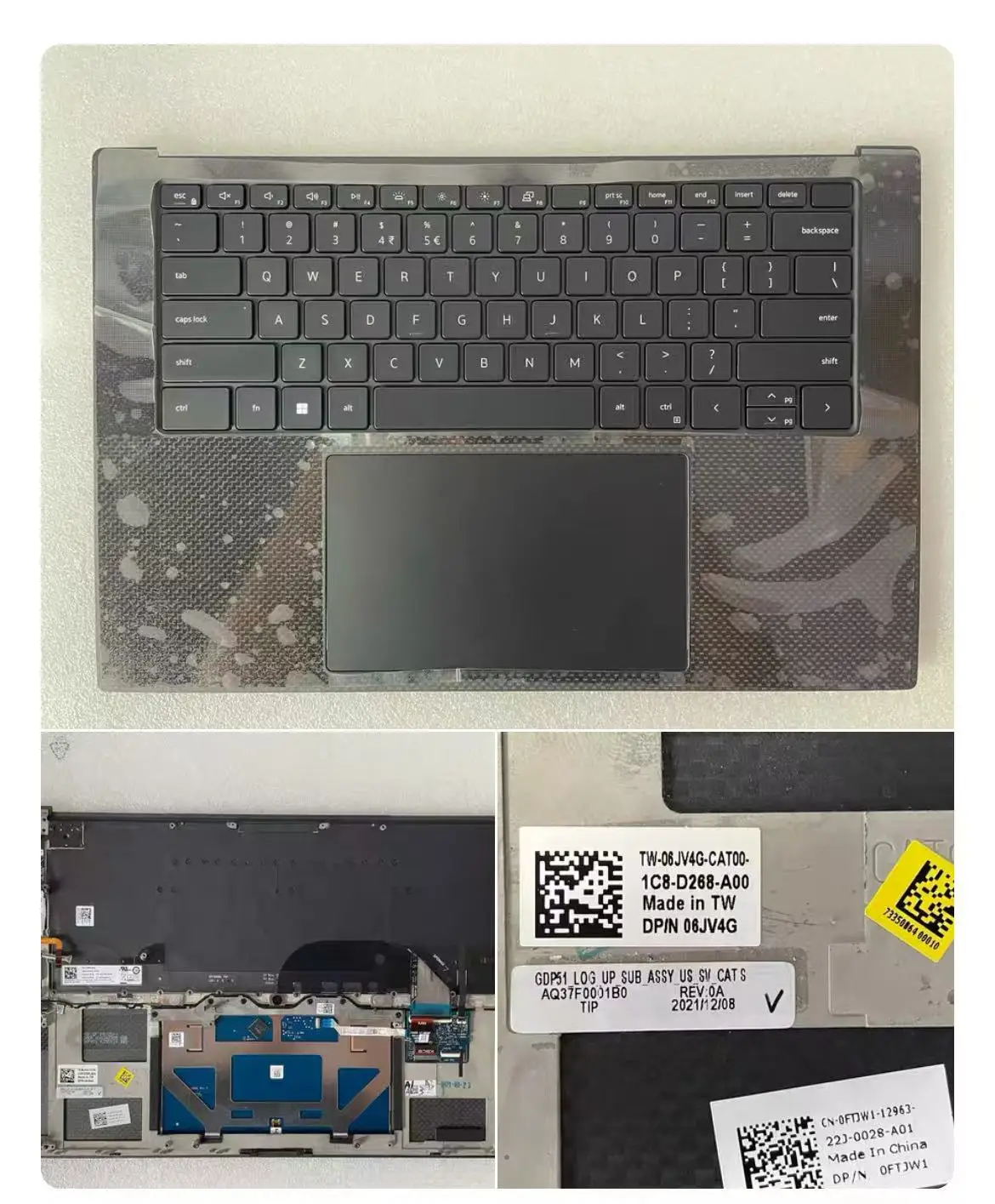 

Совершенно новая оригинальная клавиатура C-shell для Dell XPS 9500 9510 Precision 5550 5560 с тачпадом