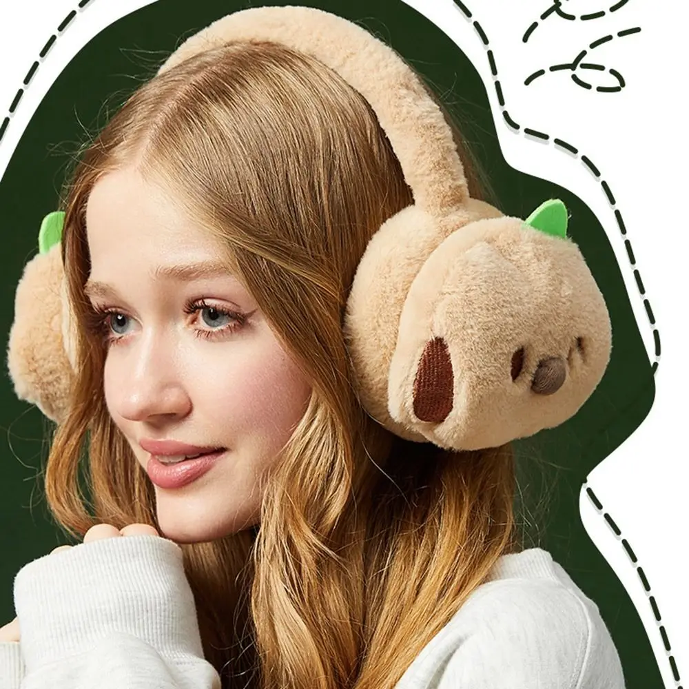 Fashion Plush Ear Warmer Cartoon Thickening Ear Muffs Keep Warm Anti-Freeze Winter Earflaps for Women