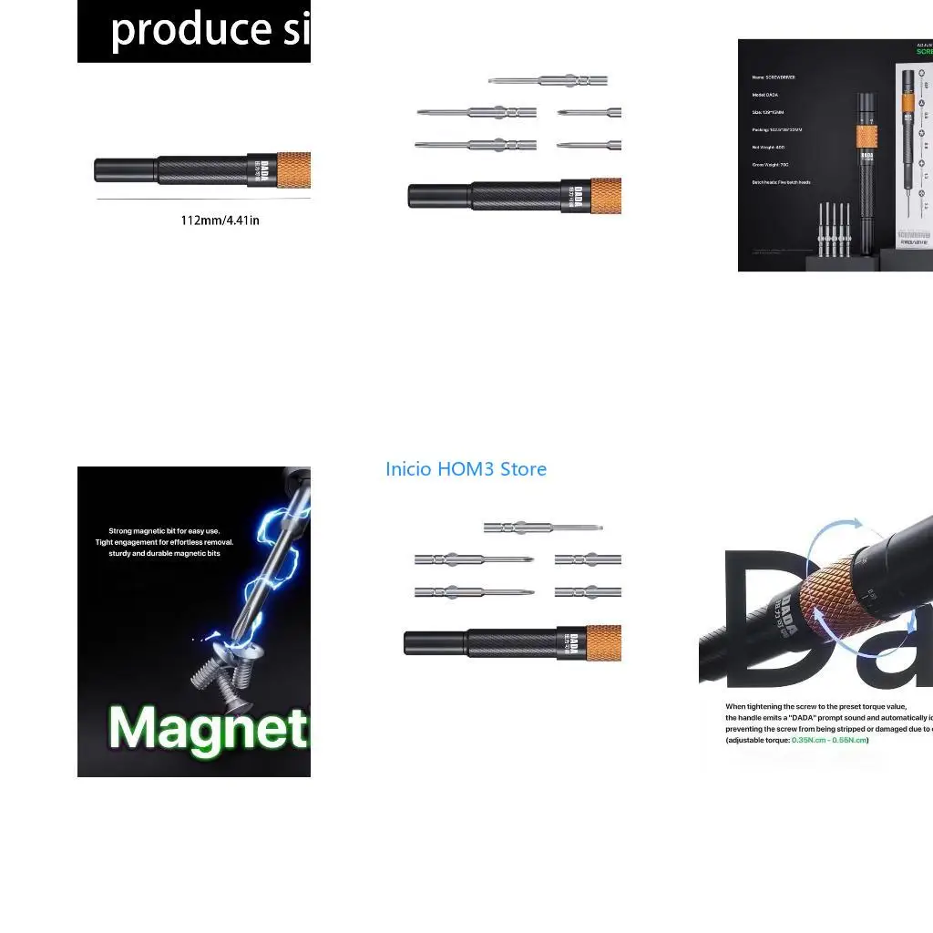 A5YD Versatile Torques Screwdriver Ergonomic Design Reduces Hand Fatigue 15Mm