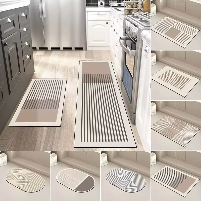 Super saugfähige Küchenbodenmatte, lange Diatomit-Küchenmatte, weiche, waschbare Teppiche, rutschfeste Badezimmer-Eingangsmatte 주방매트 – Detail 12