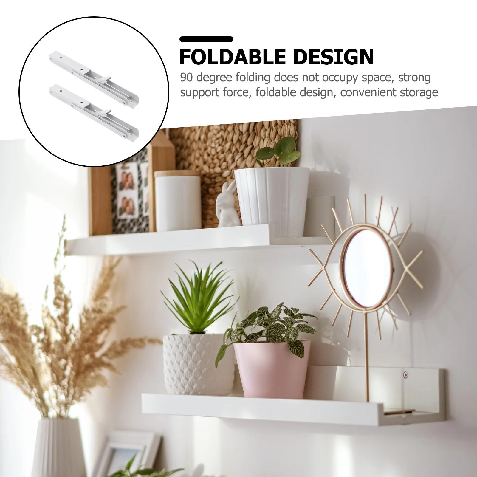 2 قطعة بين قوسين مثلث 8 بوصة رف معلق على الحائط قوس للطي يدعم لتوفير المساحة الثقيلة L على شكل بين قوسين