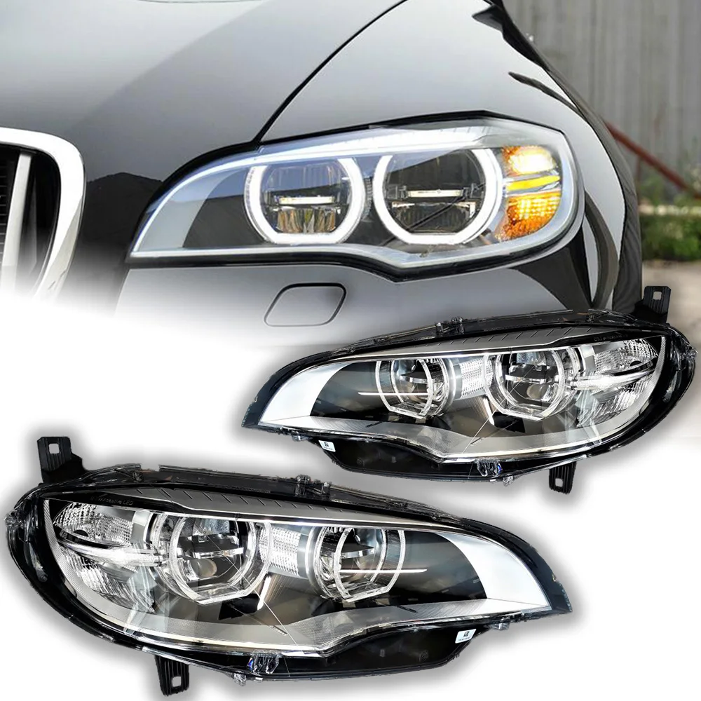 Car Lights for BMW E71 Headlight Projector Lens 2007-2014 X6 E72 Signal Head Lamp LED Headlights Drl Automotive Accessories